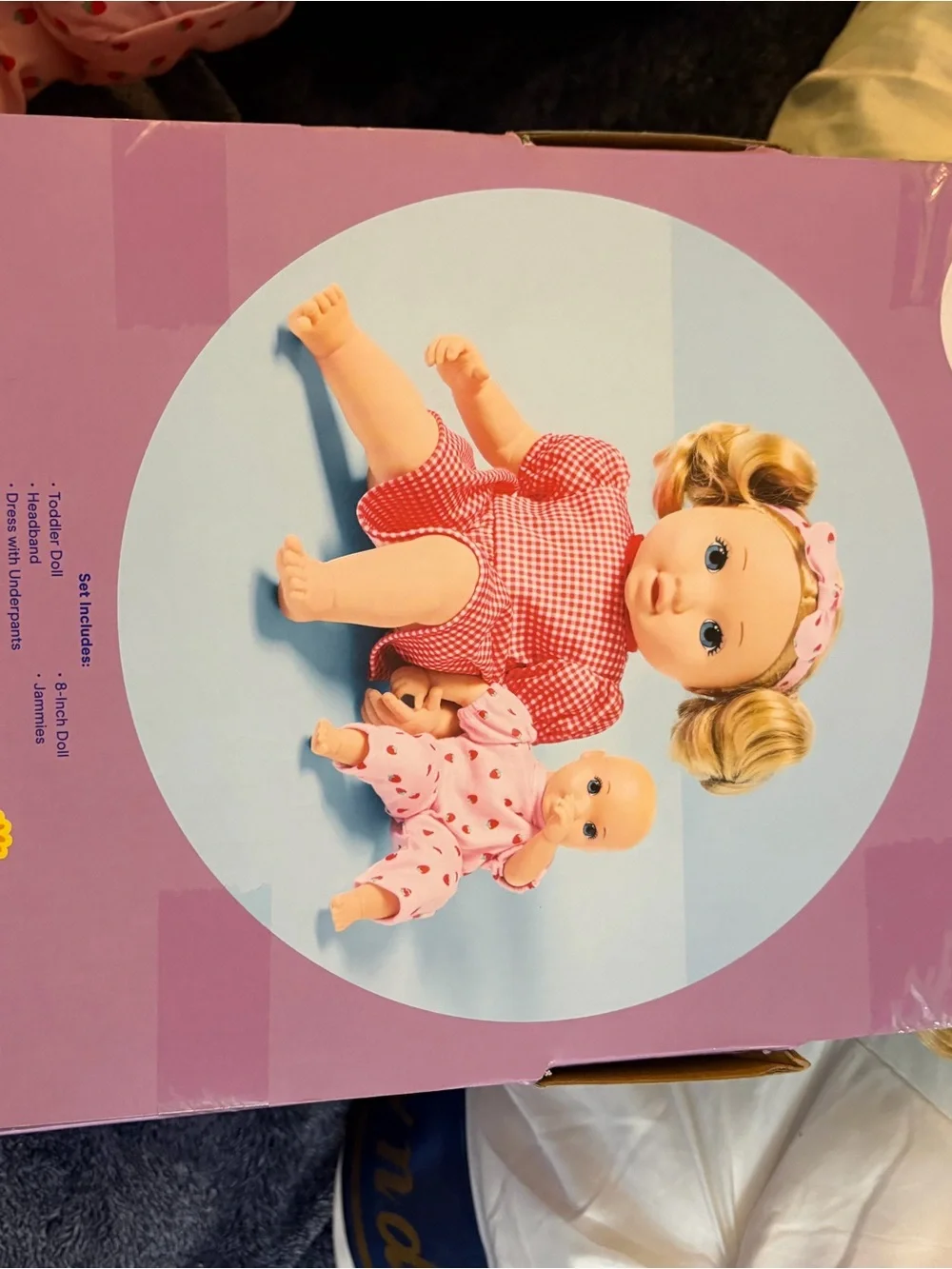 Classic Pink Gingham Doll with Strawberry Baby Doll Set